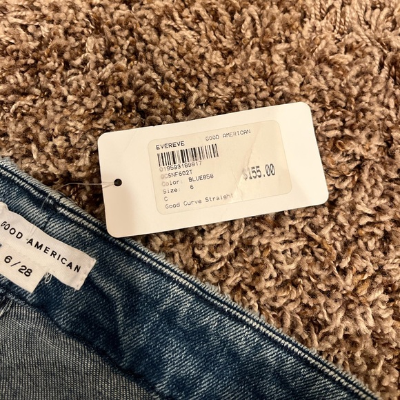 NWT Good American Good Curve Straight Jeans Size 6/28 - BLUE858 - Picture 9 of 13